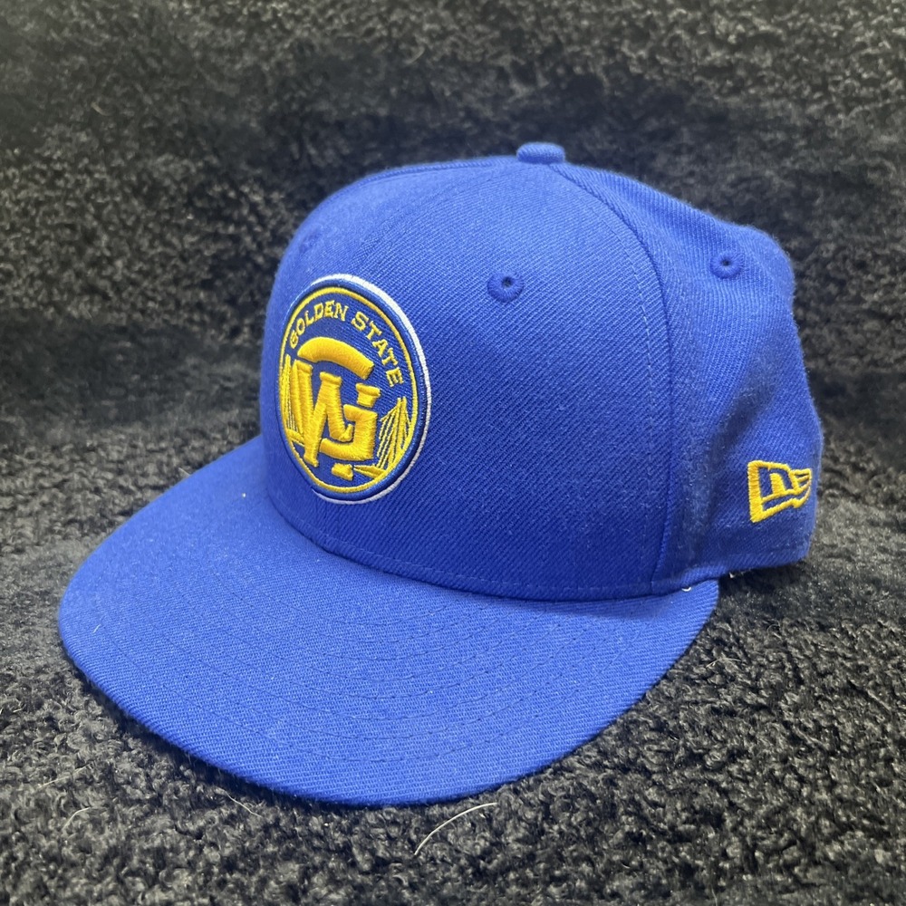 New Era NBA GOLDEN STATE WARRIORS 59FIFTY Fitted Hat Size 7 1/4 Blue
